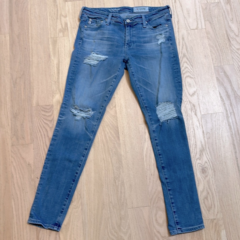 AG Jeans Distressed “The Legging Ankle”